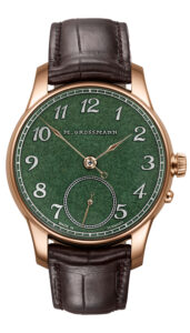 Tremblage Green Rose Gold with brown strap