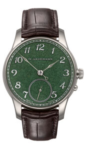 Tremblage Green White Gold with brown strap
