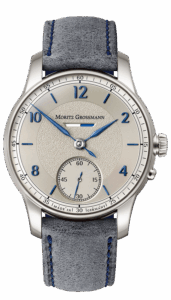 Benu Power Reserve rose gold with blue hands Benu Power Reserve rose gold with blue hands